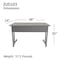 Linea Italia Rectangular Desk, Computer Table, 48 in W x 24 in D x 30 in H, Gray/Ash ZUD103 - alternate 5